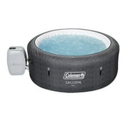Coleman 71" x 26" Cali EnergySense AirJet 4 Brown Wicker Round Inflatable Hot Tub with 2-4 Person with Pump #P08411
