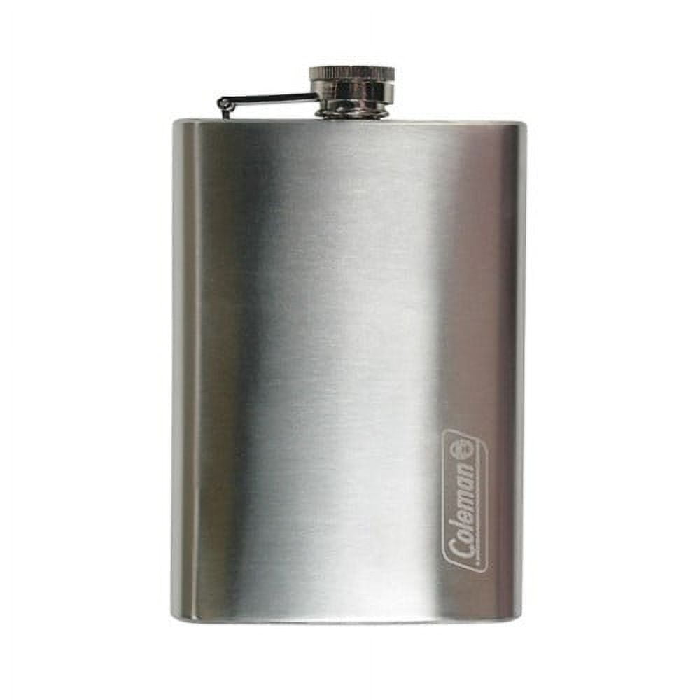 Coleman 8 oz Stainless Steel Flask, Rust Resistant, Silver