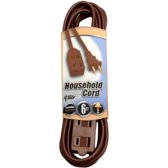 Coleman 94028907 9 ft. 16-2 Spt-2 Cube Triple Tap Extension Cord with Safety Cap, Brown