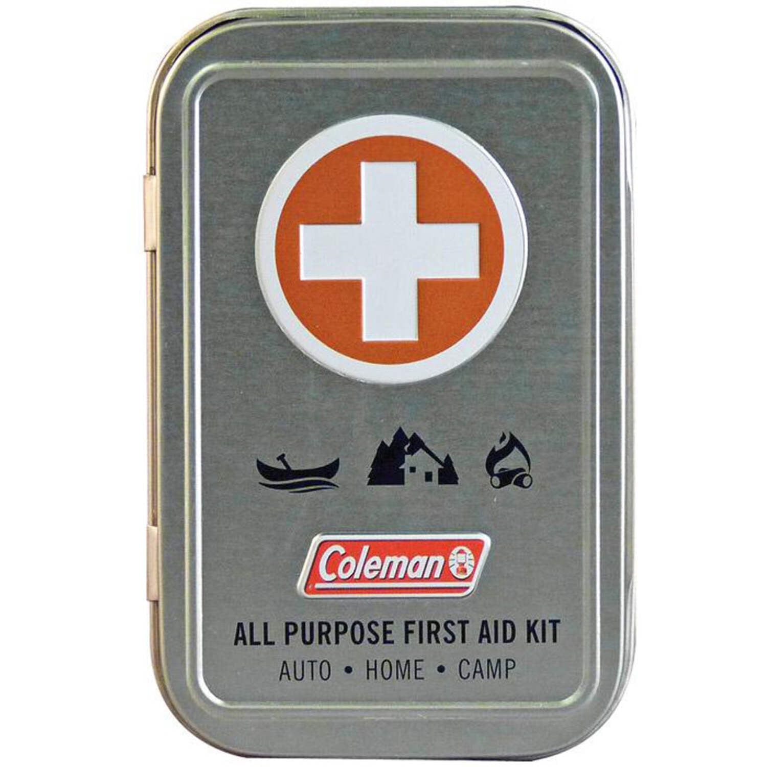 Compact Silver Aluminum Mini First Aid Kit, 27 Pieces
