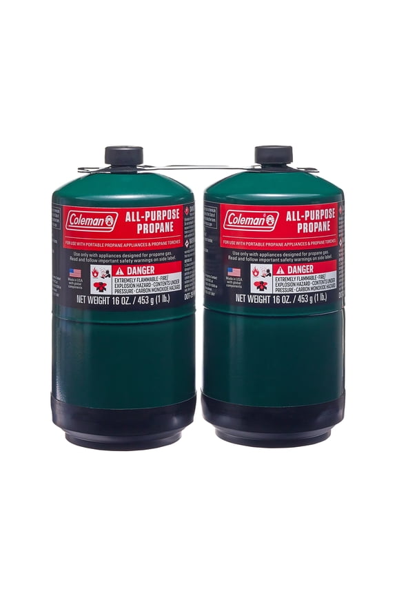 All-Purpose Propane Gas Cylinder, 16 ounce, 2-Pack