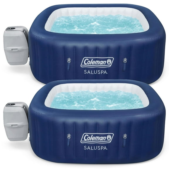 Coleman Atlantis AirJet Inflatable Hot Tub w/Cover & Pump #P09144, 2 Pack