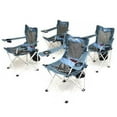 thumbnail image 1 of Coleman Boat All-Season Folding Chair with Cup Holders, Blue, 1 of 4