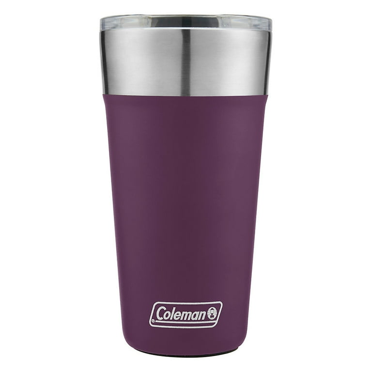 Coleman Brew Insulated Stainless Steel Tumbler, 20oz, Purple