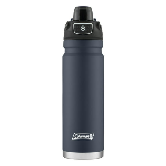Coleman Burst Poptop Stainless Steel Insulated Water Bottle, 24 oz, Blue Nights