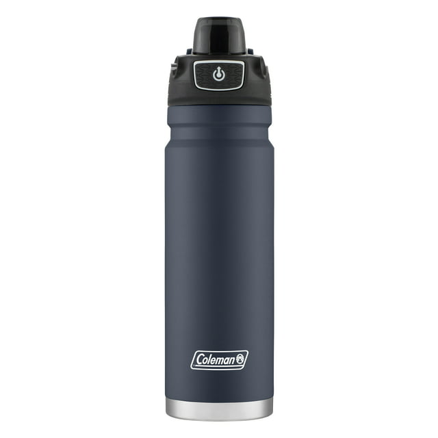 Coleman Burst Poptop Stainless Steel Insulated Water Bottle, 24 oz, Blue Nights
