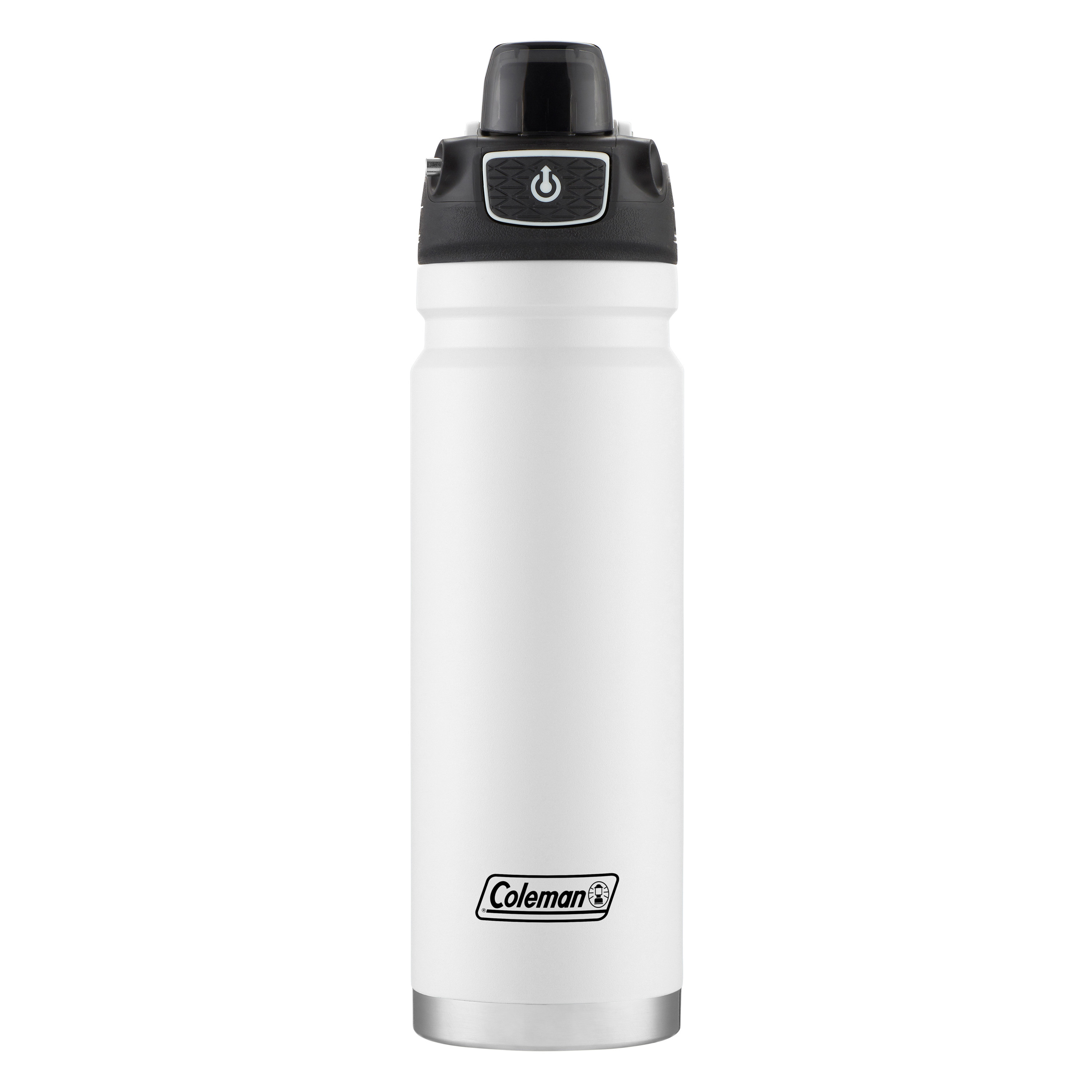 Coleman Burst Poptop Stainless Steel Insulated Water Bottle, 24 oz., White Cloud Color - image 1 of 8