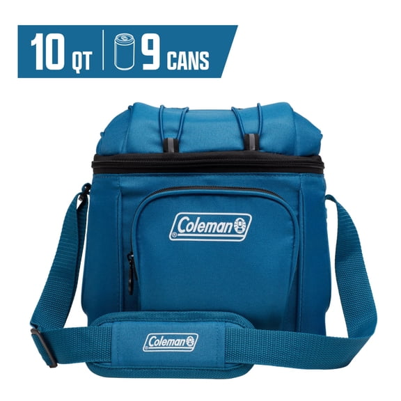 Coleman Chiller 9 Can Capacity Soft-Sided Cooler Bag, Deep Ocean