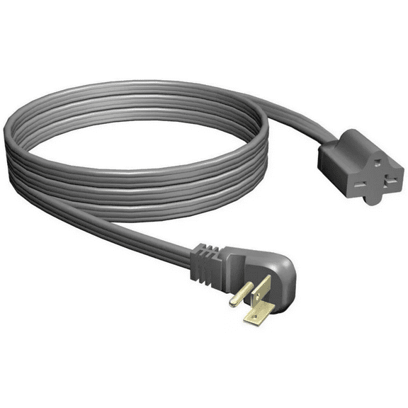 Coleman Cable 03537 250V SPT-3 6-20 Gray 20A 9' Foot Appliance Extension Cord