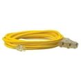 thumbnail image 1 of Coleman Cable 04187 25-Foot 12/3 Multi-Outlet Vinyl Extension Cord with Lighted End, Yellow, 1 of 4