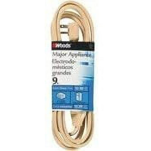 Coleman Cable 0568 2 Pack 9ft. 12/3 20Amp SPT-3 Air Conditioner Cord, Beige