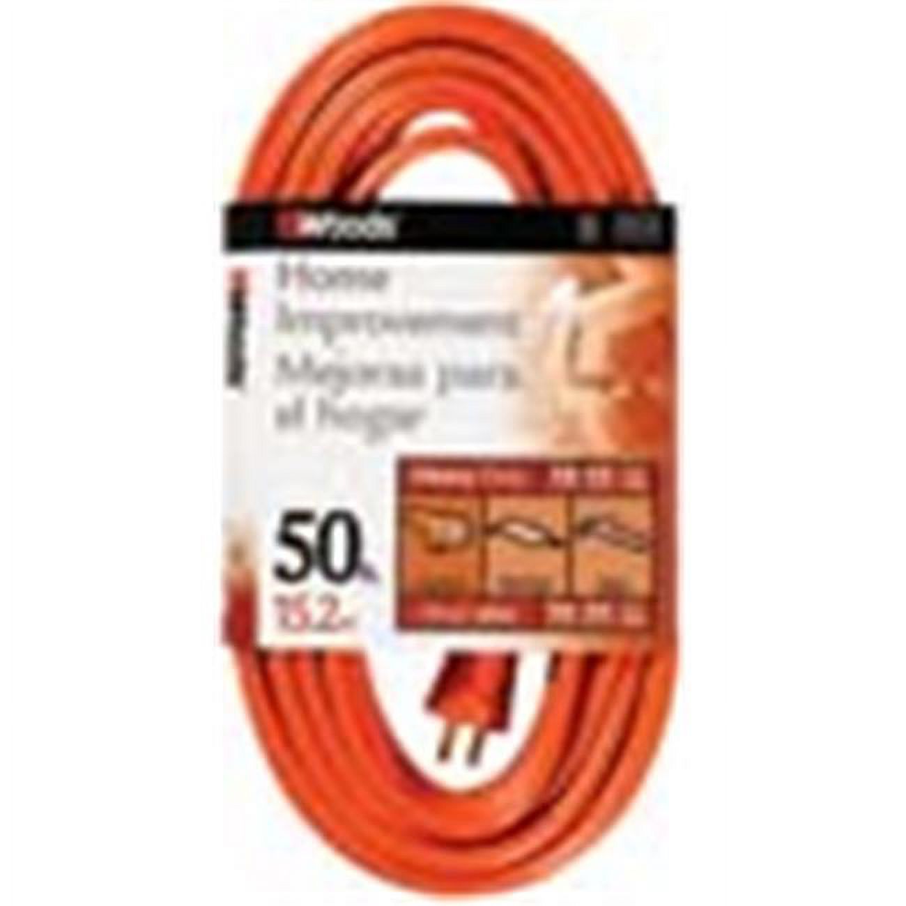 Coleman Cable 0626 Extension Cord Orange 50 Feet