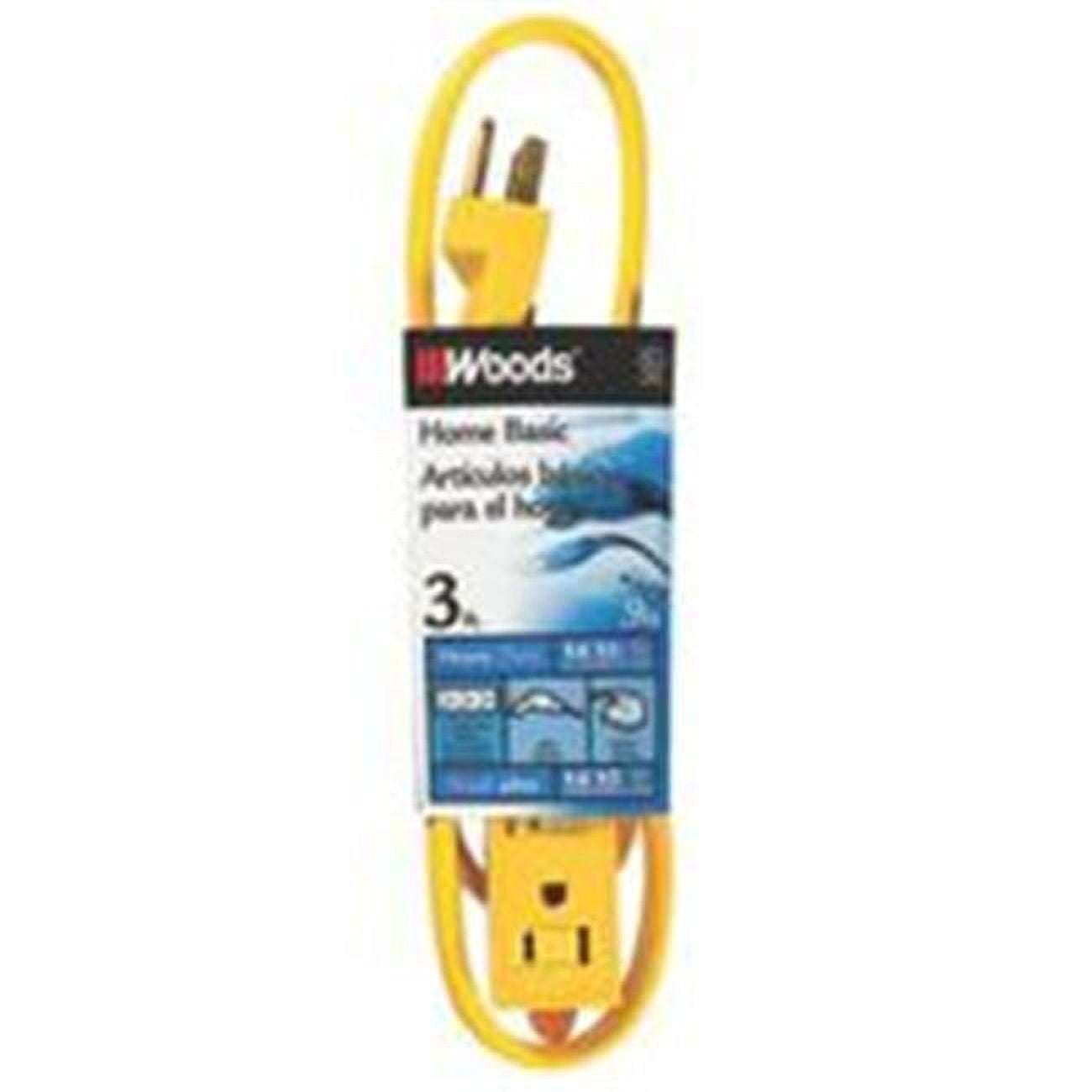 Coleman Cable 0863 Indoor Power Cord, Yellow, 15 Amp - Walmart.com