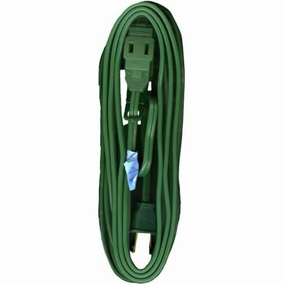 Coleman Cable 0870 16-2 Gauge 15 ft. Green Extension Cord