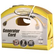 Coleman Cable 10/4 STOW 250 volt 3 ft. L Generator Cord