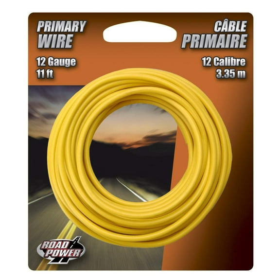 Coleman Cable 12-1-14 12-Gauge 11-Foot Automotive Copper Wire, Yellow