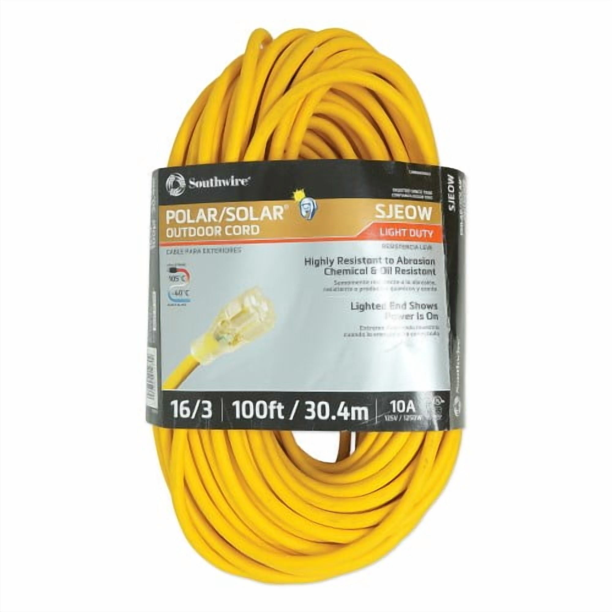 Coleman Cable 172-01289 16-3 100' Sjeow Polar-Solar Extension Cord
