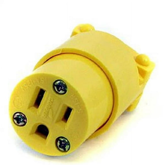 Replacement Connector and Plug, 15 A, 125 V, 3-Wire, Vinyl, Female