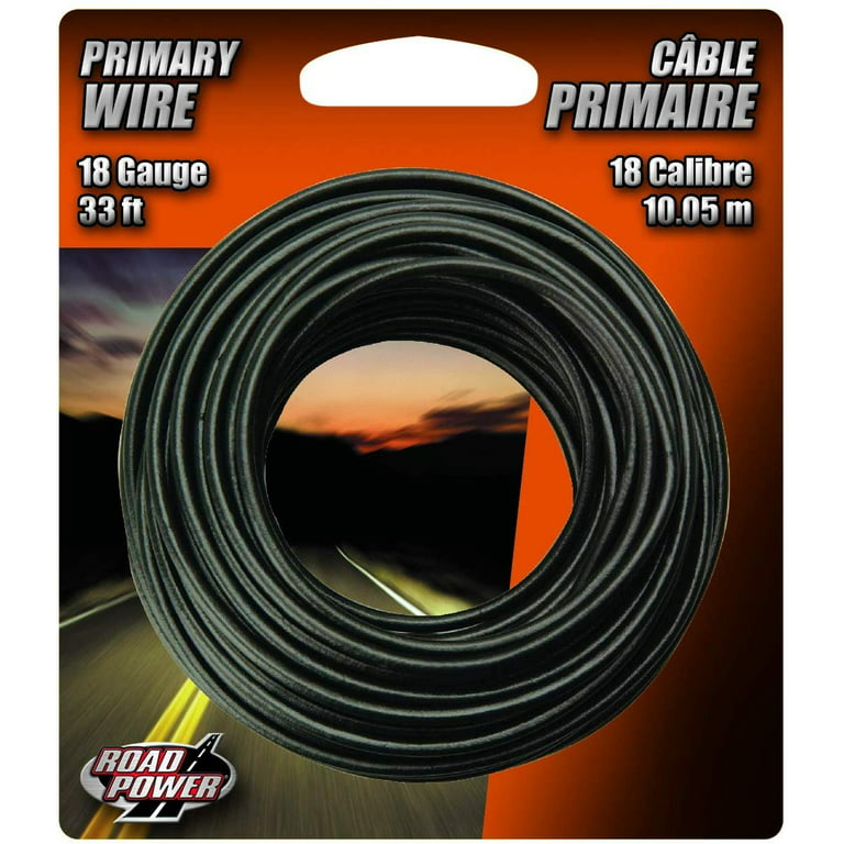Coleman Cable 18-1-11 18-Gauge 33-Foot Automotive Copper Wire, Black