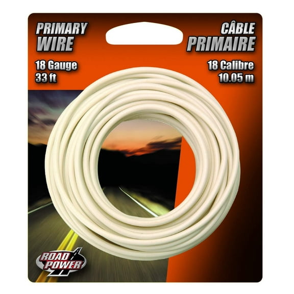 Coleman Cable Automotive Wire 18 Gauge - Copper - 33' White
