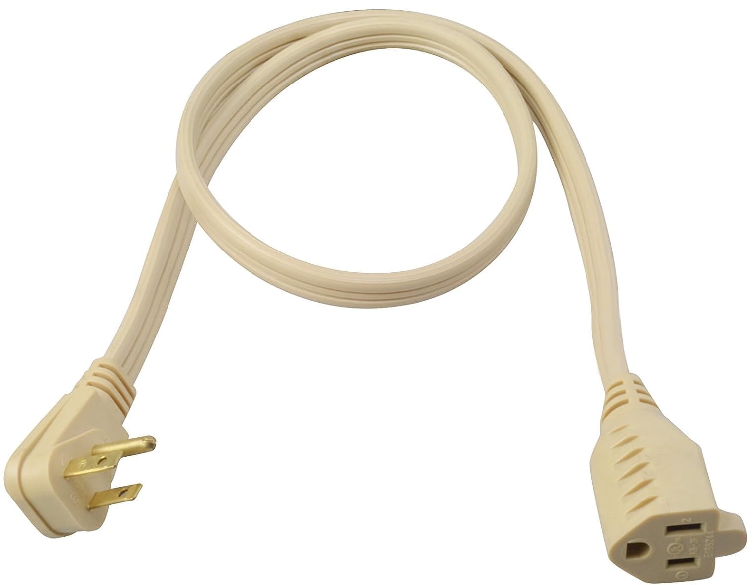 Beige 3-Foot Heavy-Duty Vinyl Appliance Extension Cord