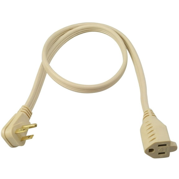 Coleman Cable 3531 14/3 General-Use Appliance Extension Cord, 3-Foot, Beige (035313323)