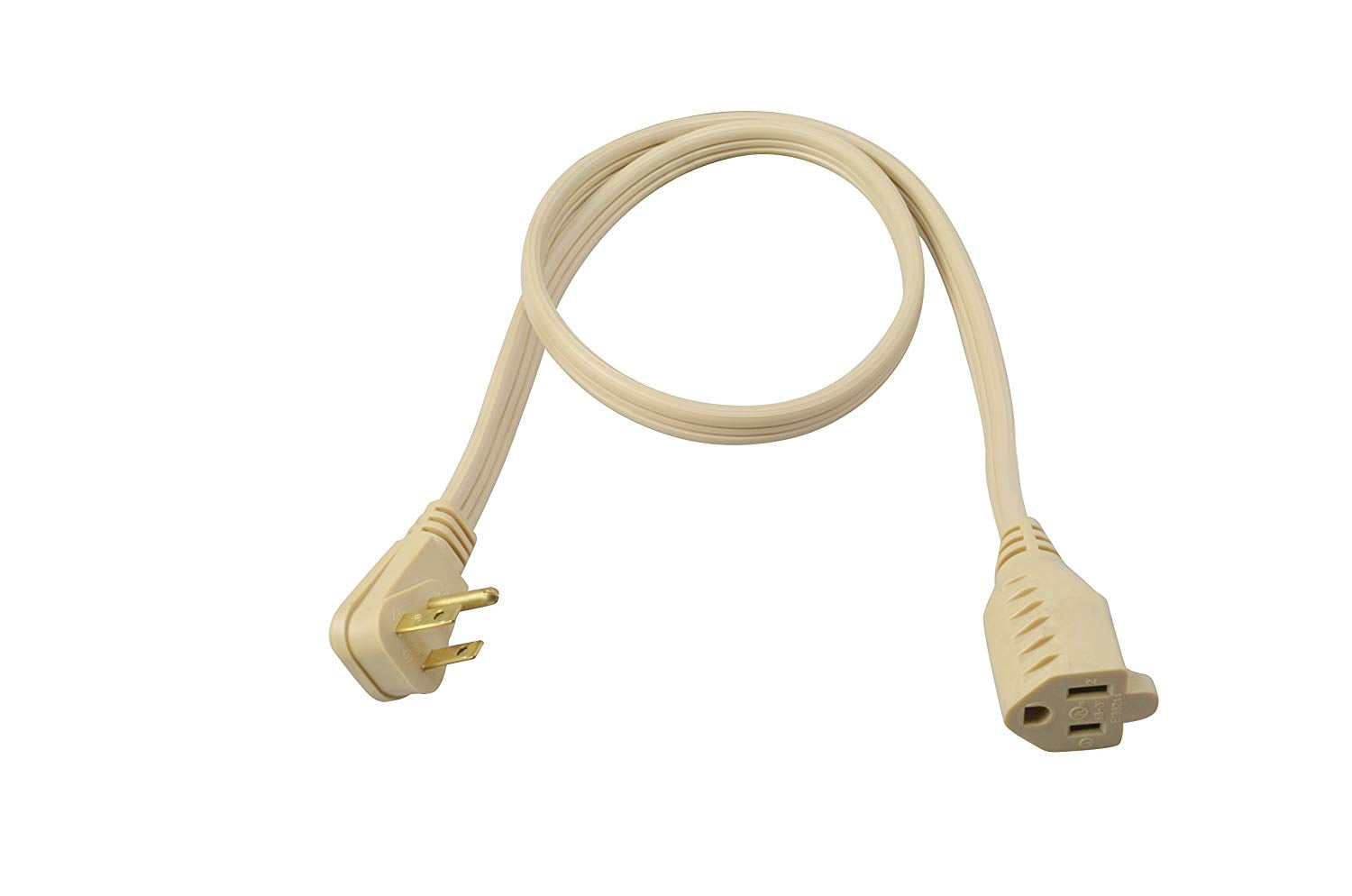Beige 3-Foot Heavy-Duty Vinyl Appliance Extension Cord