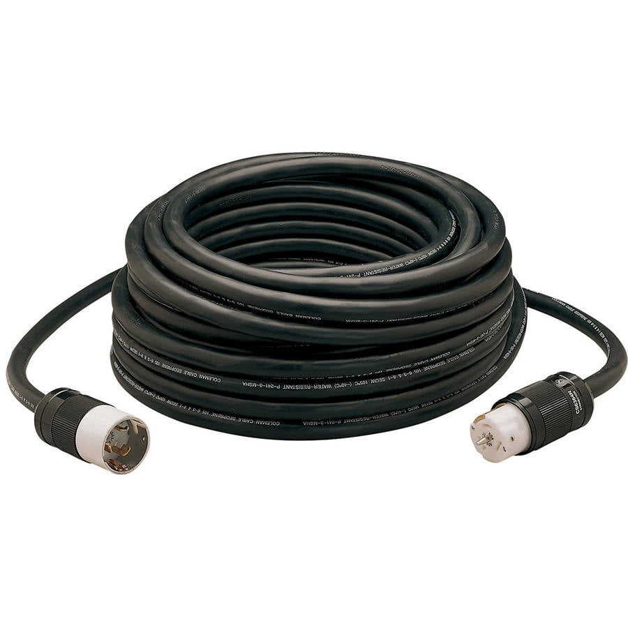 Coleman Cable 50-Amp Twist-Lock Generator Extension Cord, 100-Foot 