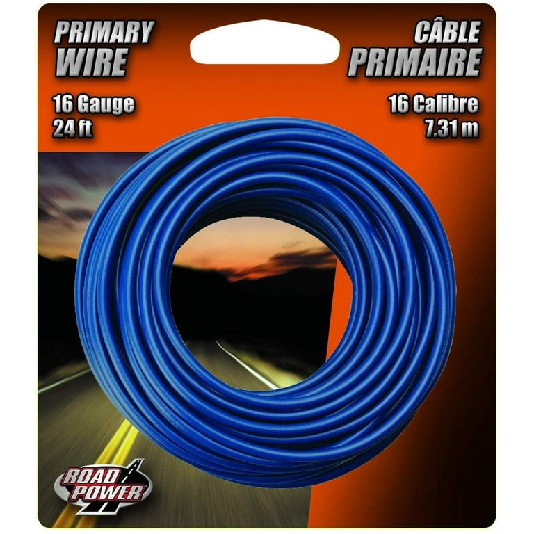Coleman Cable 55668233 16-Gauge 24-Foot Automotive Copper Wire, Blue 