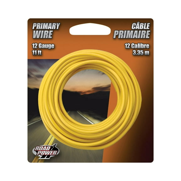 Southwire Primary Wire 12 Gauge - Copper, Universal Fit - 11 Ft, Yellow