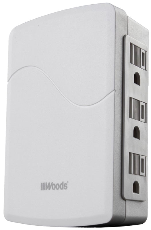 Woods 41261 Adapter, 6 -Outlet, White - Walmart.com