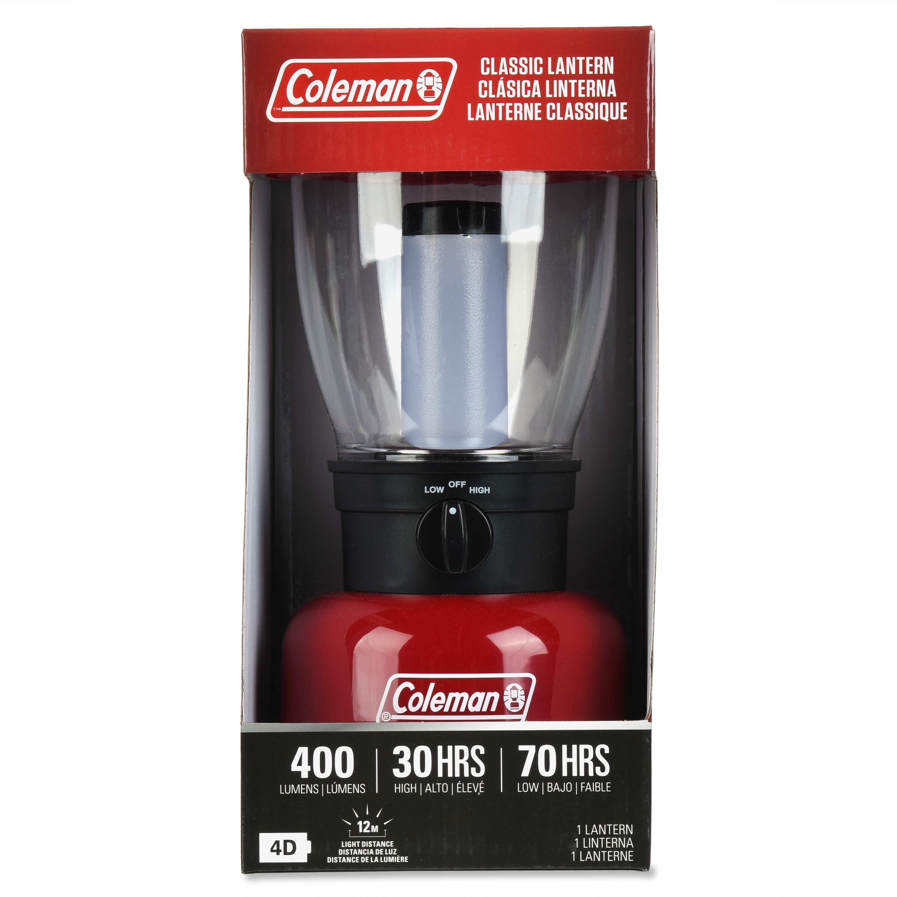 verwennen Voorkeur Polijsten Coleman Carabineer Classic Personal Size Water-Resistant 400 Lumens LED  Lantern, Red - Walmart.com