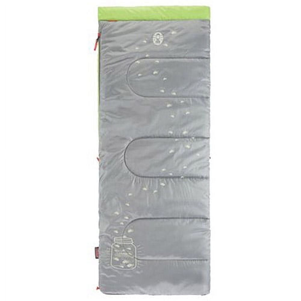 Coleman Child Glow in the Dark 45 Degree F Rectangular Youth Sleeping Bag Illumi Bug 26 x66