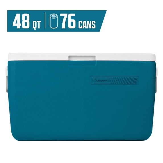 Coleman Chiller 48 QT Hard-Sided Ice Chest Cooler with Portable Handles, Deep Ocean