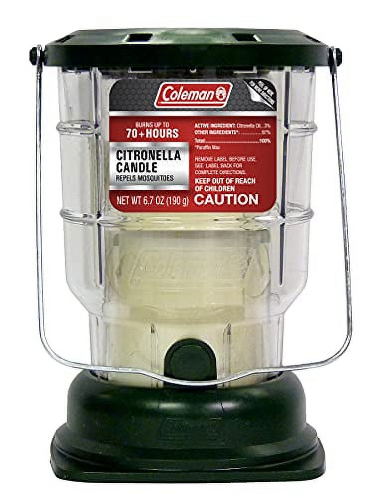 Coleman Citronella Candle Outdoor Lantern - 70+ Hours, 6.7 Ounce, Green - image 1 of 7