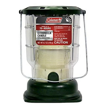 Coleman Citronella Candle Outdoor Lantern - 70+ Hours, 6.7 Ounce, Green