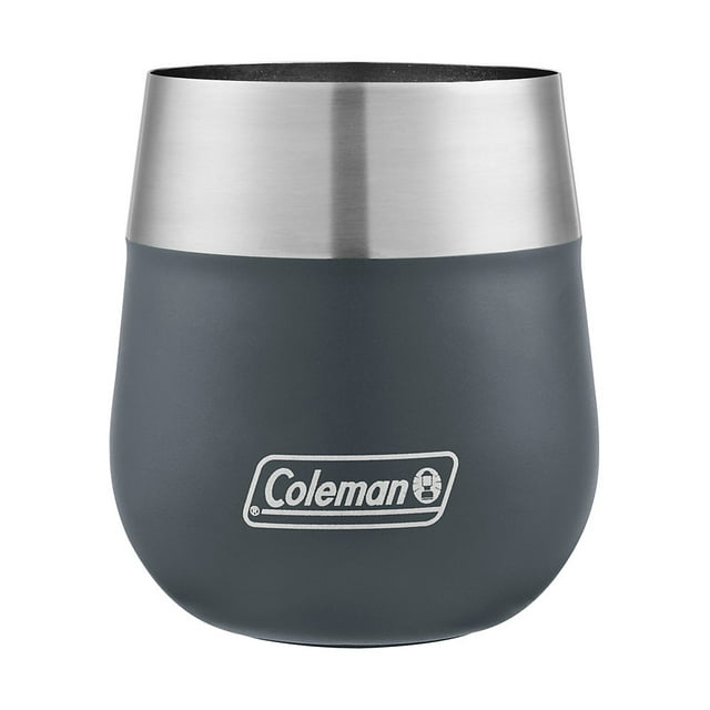 Coleman Claret Insulated Stainless Steel Wine Glass, 13 oz, Slate, 2038462