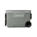 Coleman Classic Series Insulated Portable Rolling Cooler with Wheels, Leak-Resistant Outdoor Hard Cooler Keeps Ice up to 5 Days, 62-Quart