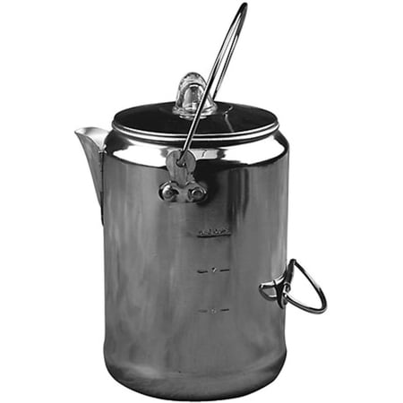 Coleman Dishwasher Safe Silver 9 Cup Aluminum Coffeepot