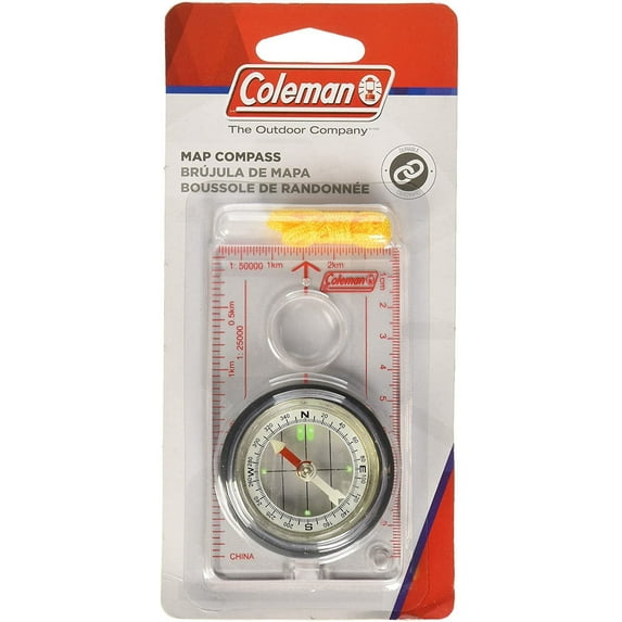 Coleman Company Map Compass, Grey/Black/Red