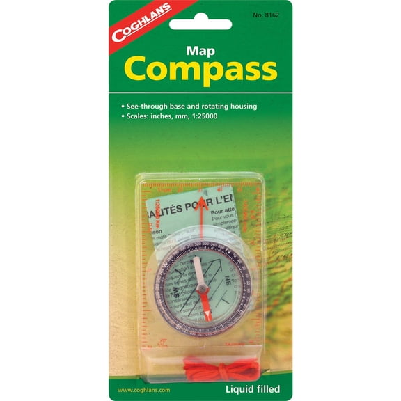 Coleman Company Map Compass, Grey/Black/Red