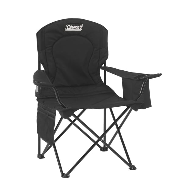 Coleman Camping Chair with Built-In 4-Can Cooler, Black