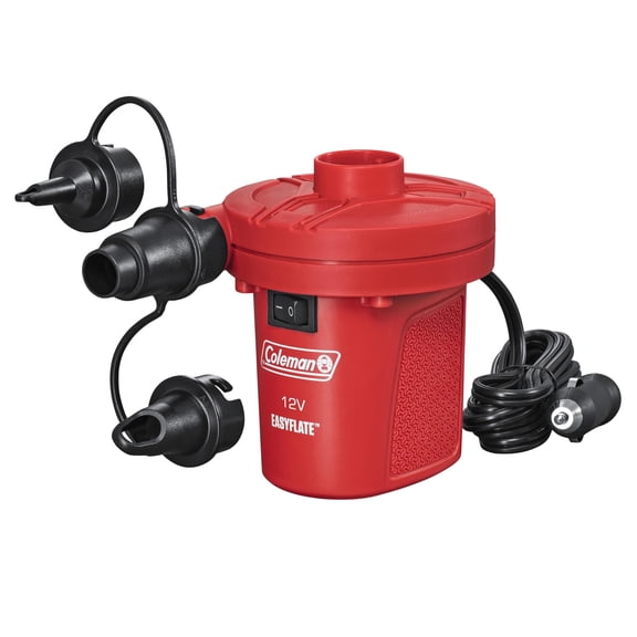 Coleman EasyFlate 12V DC Electric Air Pump, Car Plug Portable Inflator with 3 Adapters