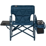 Flex N Go Outdoor Folding Chair for Camping with Table & Cooler, Sapphire