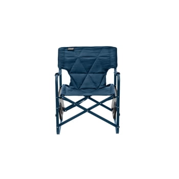 Flex 'N Go Outdoor Folding Chair for Camping with 2 Tables, Sapphire
