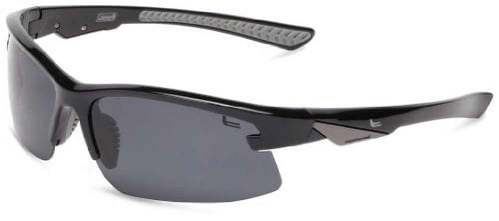 Coleman Fullforce Polarized Shield Sunglasses,Shiny Black,139 mm
