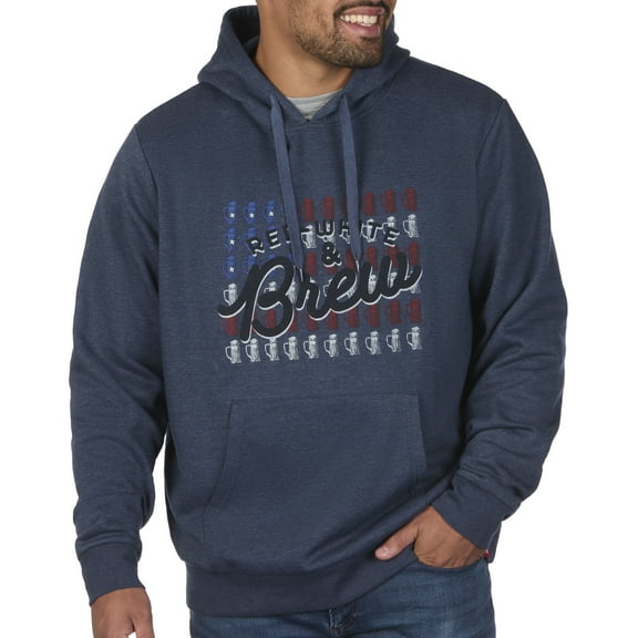 Coleman Graphic Double Layered Fleece Hoody (Indigo Heather, Medium)