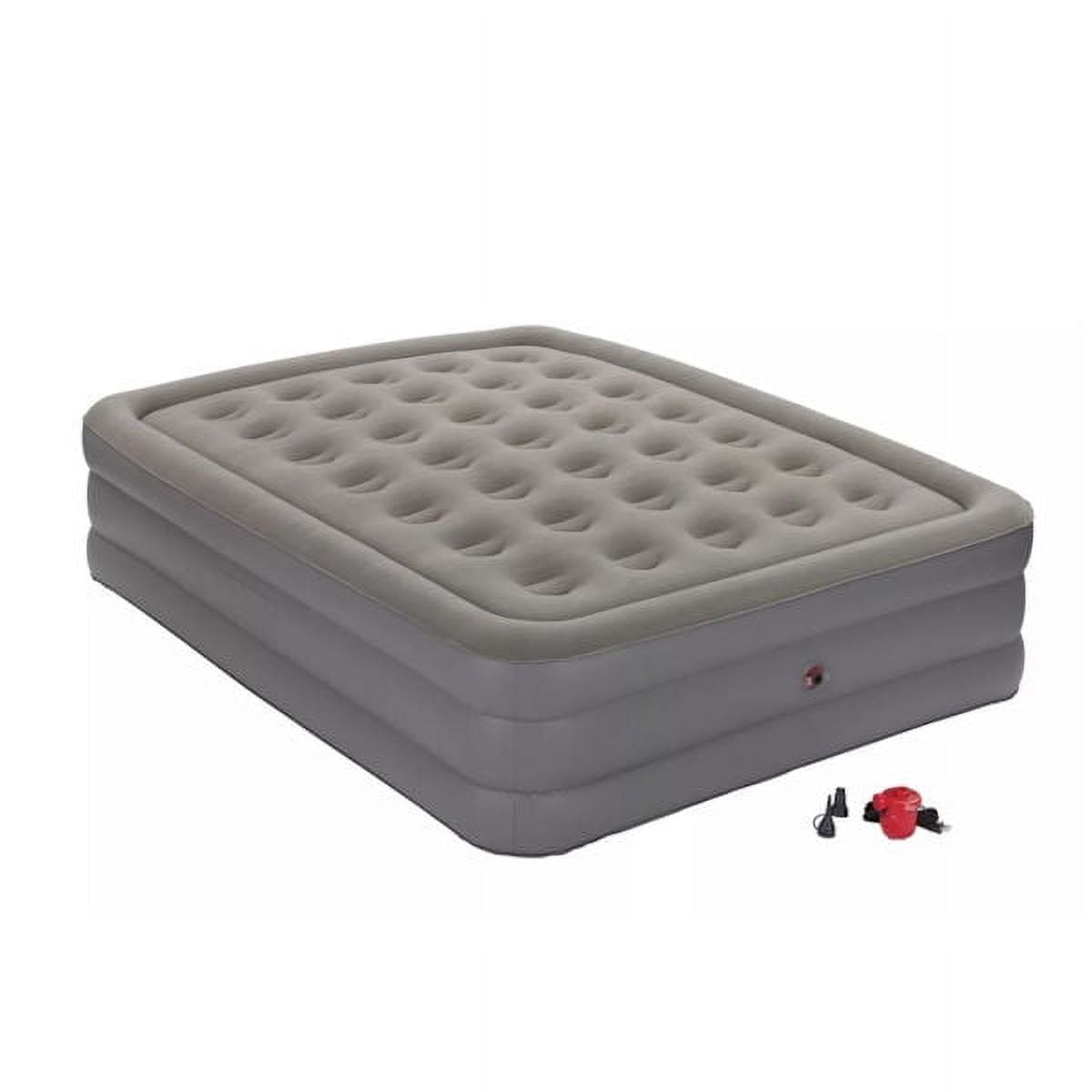 Coleman Brandclub Coleman GuestRest Double High Air Mattress with External Pump Gray