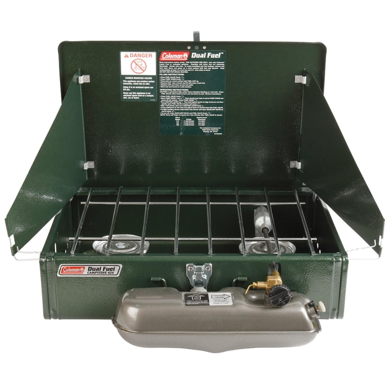 Coleman Guide Series 424 Dual Fuel 2-Burner Camp Stove, 14,000