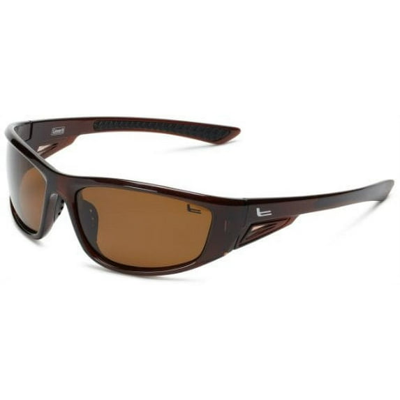 Coleman Highlander C6025 C3 Polarized Rectangular Sunglasses,Shiny Brown,139 mm